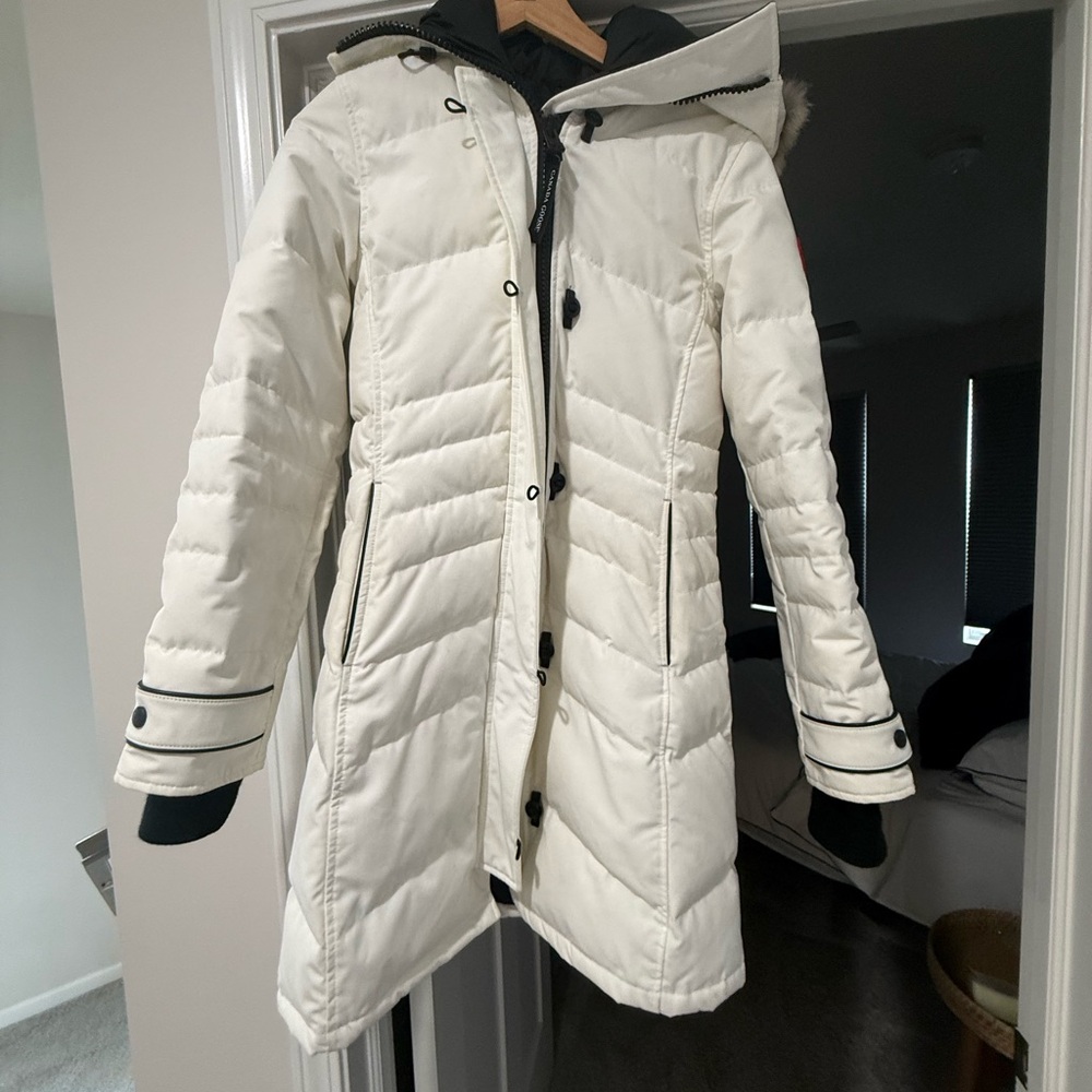 Canada Goose Women's White Lorette Puffer Jacket